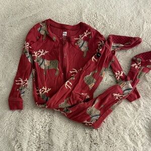 Tea Collection Red Reindeer Pajama Set